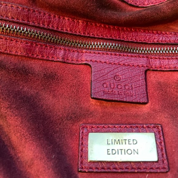 Rare Vintage Gucci Ostrich Leather Large Stirrup Hobo - Picture 4 of 10